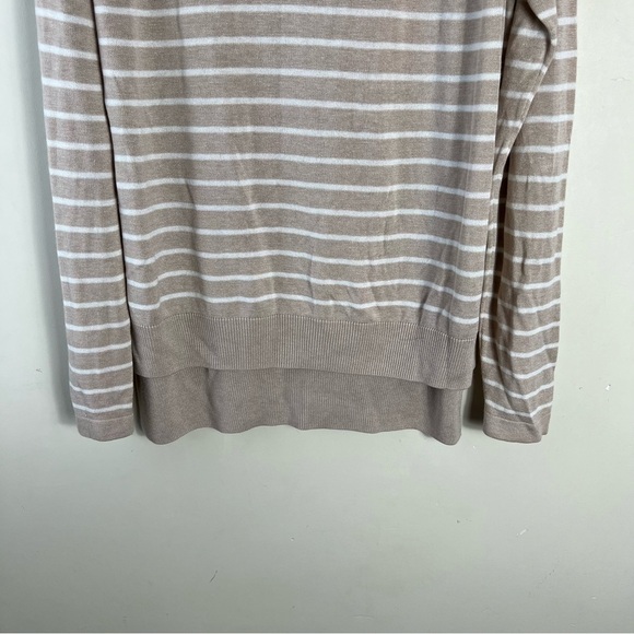 Lululemon Post Savasana Pullover Heathered Cashew / White Size 12 Cashmere Blend - Picture 10 of 16